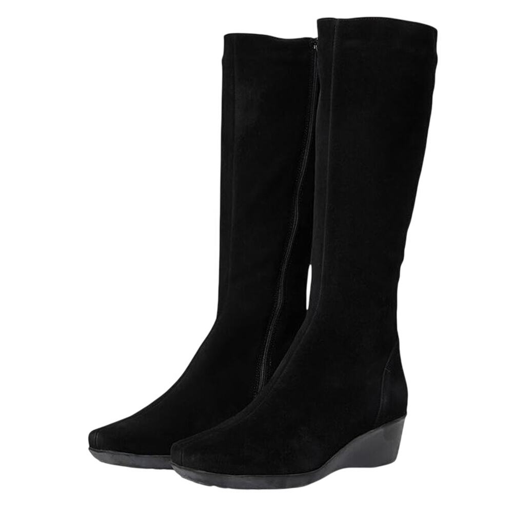 La Canadienne Womens Evah Knee High Boots US 9 M Black Suede Waterproof NWOB
